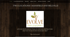 Desktop Screenshot of evolvebarreyogapilates.com